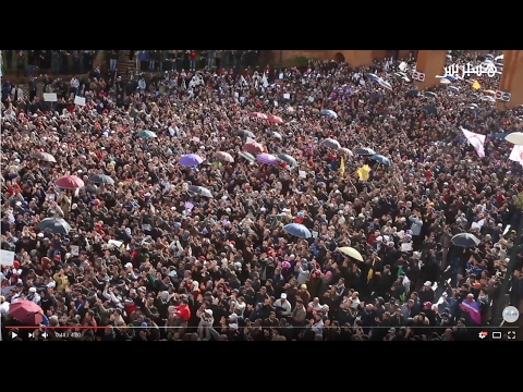 شاهد مسيرة حاشدة للنقابات التعليمية