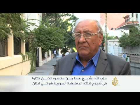 تشييع قتلى حزب الله بعد سقوطهم في لبنان