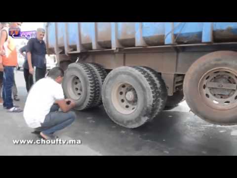 شاهد شاحنة  تقتل رجلا في الدارالبيضاء