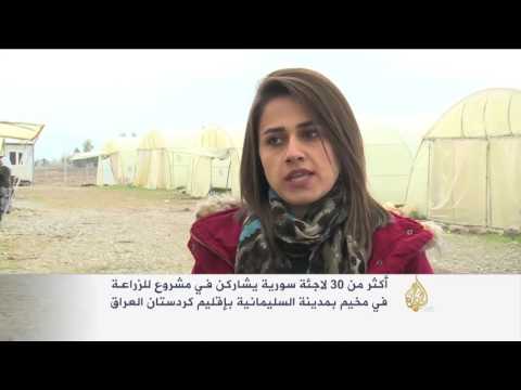 شاهدلاجئات سوريات يشاركن في مشروع زراعي