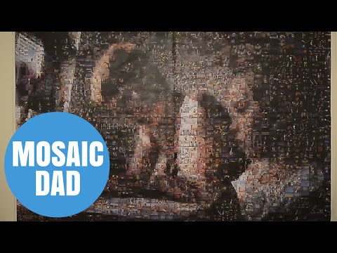 أب يستخدم 1920 صورة لتصميم “فسيفساء” لأبنائه