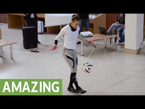 بالفيديو أفضل فتاة تقفز الحبل في العالم